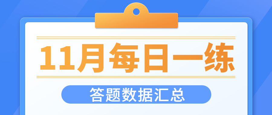 江苏教师招聘11月每日一练答题数据汇总