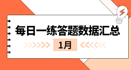 2022年江苏教师招聘1月每日一练答题数据汇总