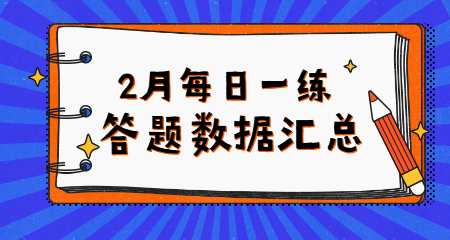 2022年江苏教师招聘2月每日一练答题数据汇总